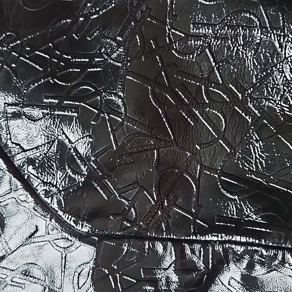 YSL Easy Y Logo Patent Leather Bag Black Silver - Picture 3 of 16